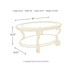 Medium Brown Nestor Oval Cocktail Table -Baxton Acme Shop eb08170a 219a 4a55 9537 4d192d2cc3d4