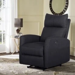 29.25'' Wide Manual Glider Standard Recliner - Light Gray -Baxton Acme Shop ec38ee9f d511 4c33 9603 68d2992344f6