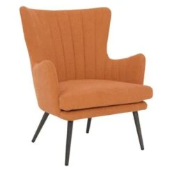 Jenson Accent Chair With Fabric And Grey Legs - Oatmeal -Baxton Acme Shop ec5206e2 2d04 4719 a336 70fe4b07a4a7