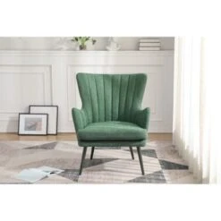 Jenson Accent Chair With Fabric And Grey Legs - Oatmeal -Baxton Acme Shop ece65d9d 362a 4038 99df 215c25bcdf7e