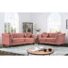 Hills Tufted Back Nailhead 2PCS Living Room Set - Rose -Baxton Acme Shop ed1c9af1 338c 4338 89bf fad83135f921