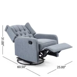 Mohaven Contemporary Tufted Wingback Swivel Recliner By Christopher Knight Home - Charcoal + Black 38 Mohaven Contemporary Tufted Wingback Swivel Recliner By Christopher Knight Home - Charcoal + Black -Baxton Acme Shop eda63dd0 d084 497f 93e8 abbf170e9f1b