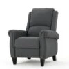 Haddan Fabric Recliner Club Chair By Christopher Knight Home - Charcoal -Baxton Acme Shop edb58200 da7d 4253 b70e add72bb8ec68