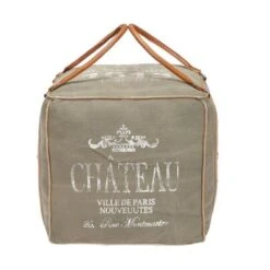 Fabric Rustic Pouf Paris 17 X 21 X 21 - Grey -Baxton Acme Shop ede45788 23e3 455d aad9 812e6a0c79f4