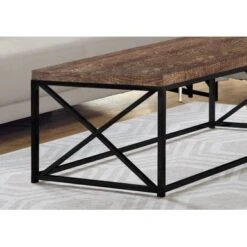 Coffee Table/ Accent/ Cocktail/ Rectangular/ Living Room/ 44"L/ Metal/ Laminate/ Brown/ Black/ Contemporary/ Modern -Baxton Acme Shop eeed5389 cd6a 4b6c a6bf da4b8ddf544b
