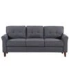 Kouchouk 78.7'' Linen Flared Arm Sofa - Dark Grey -Baxton Acme Shop ef092ee4 9fe3 45cc a10c 7d63bae4671e