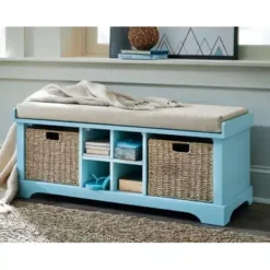 Teal Dowdy Storage Bench -Baxton Acme Shop ef687237 3a3d 4acb b60c 158134c6e63b