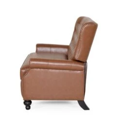 Trillium Faux Leather Oversized Recliner With Nailhead Trim By Christopher Knight Home - Espresso/ Cognac -Baxton Acme Shop efbbf5ac 3d98 40a1 8170 546420542a55