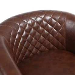 Mid-century Modern Nailhead Accent PU Barrel Chair. - White -Baxton Acme Shop efc89cb2 2a21 4751 b58d 0e33cc66900f