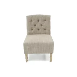 Beige Lola Tufted Armless Chair -Baxton Acme Shop efe7696f c927 4854 8669 16c528ff27c1