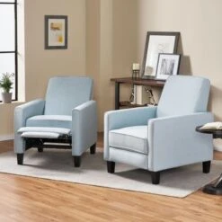 Darvis Recliners (Set Of 2) By Christopher Knight Home - Light Gray + Dark Brown 40 Darvis Recliners (Set Of 2) By Christopher Knight Home - Light Gray + Dark Brown -Baxton Acme Shop f0639d07 8dfb 4cfb 9c2f 2800657fa40c