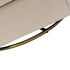 Eleuterio Modern Velvet Curved Swivel Accent Barrel Chair With Metal Base By HULALA HOME - IVORY -Baxton Acme Shop f12c8baf db22 43c0 a11f 51760f238251