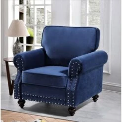 Suffield Velvet Nailhead Armchair - Black -Baxton Acme Shop f1521f9c d773 43c5 b9a6 4953f8ec2eb6