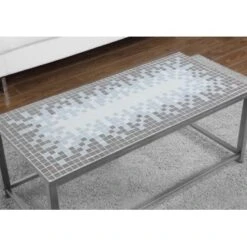 Coffee Table/ Accent/ Cocktail/ Rectangular/ Living Room/ 42" L/ Metal/ Tile/ Blue/ Grey/ Transitional -Baxton Acme Shop f2e7a356 f9b3 45d8 9d0a 29c323cdc31d