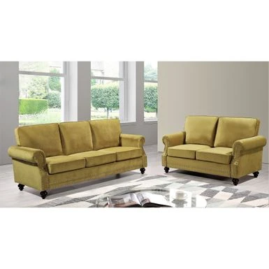 Suffield Velvet Nailhead 2-Piece Set-Loveseat & Sofa - Pink 21 Suffield Velvet Nailhead 2-Piece Set-Loveseat & Sofa - Pink - Image 19