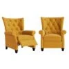 Copper Grove Plush Pushback Recliner Chairs (Set Of 2) - Mustard Gold -Baxton Acme Shop f3c3388b 7051 4d62 9d55 7e291d42c93d
