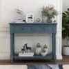 Daisy Series Console Table Traditional Design With Two Drawers And Bottom Shelf Acacia Mangium - Navy -Baxton Acme Shop f3eb0617 e35d 4bf2 ba8f b6269156fff2