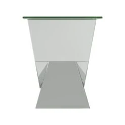 Caldwell V-shaped End Table With Glass Top Silver -Baxton Acme Shop f4a31705 95d1 4358 adaa 3d0e2551549a