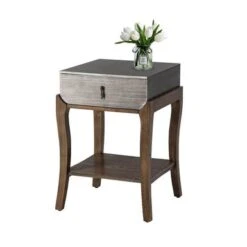 COSIEST Nightstands With 1-Drawer And Storage Shelf - Walnut-2PCS -Baxton Acme Shop f5002d1e 814b 4160 8e42 d9b6046f99ea