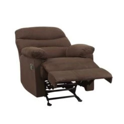 Copper Grove Brettenham Plush Chocolate Microfiber Recliner Chair - Chocolate -Baxton Acme Shop f5264ea6 481d 46eb 8e81 efa1a9fe824e