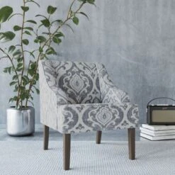 Copper Grove Boulogne Swoop Arm Chair - Blue