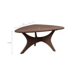 Rowan Triangle Wood Pecan Finish Coffee Table 11 Rowan Triangle Wood Pecan Finish Coffee Table -Baxton Acme Shop f5650022 e44a 4bf5 8702 813eec84098e