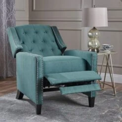 Izidro Tufted Fabric Recliner By Christopher Knight Home - Dark Teal -Baxton Acme Shop f5cb571c b7ea 40f9 a8f7 62449c6d6492