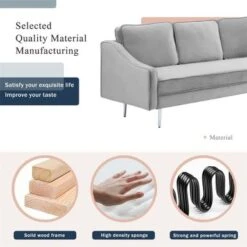 Merax 2 Piece Mordern Velvet Armchair And Sofa Sets - Black -Baxton Acme Shop f679650c 905d 4858 9c44 307bed5dfd12