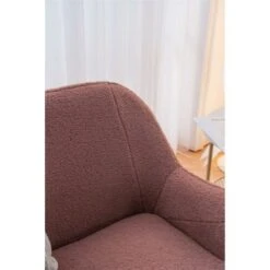 Modern Soft Teddy Fabric Accent Chair Living Room Chair - 26.26*31.3INCH - Brown -Baxton Acme Shop f68cfa91 61ef 4562 aaf5 bffdb5e70ad8