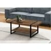 Coffee Table/ Accent/ Cocktail/ Rectangular/ Living Room/ 48"L/ Metal/ Laminate/ Brown/ Black/ Contemporary/ Modern -Baxton Acme Shop f6d0128c aa36 4afe b6a8 17f10e93639b