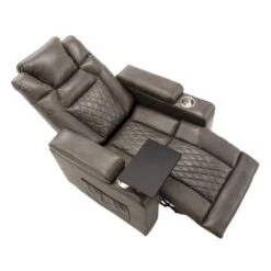 Nestfair Power Motion Recliner With USB Charging Port And Hidden Arm Storage - Brown -Baxton Acme Shop f7413e7d acf5 4116 977e 0d1e85086516
