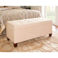 Catalina Shoe Storage Ottoman Beige -Baxton Acme Shop f7c74450 3d12 48a0 ac54 2700e2994806