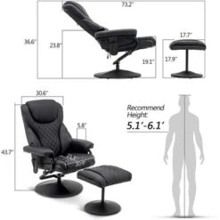 Mcombo Recliner With Ottoman, Massage 360 Swivel Leisure Chair Faux Leather 4901 - Cream White 28 Mcombo Recliner With Ottoman, Massage 360 Swivel Leisure Chair Faux Leather 4901 - Cream White -Baxton Acme Shop f7cc147a 9aeb 40b2 8763 bcaf64eee4f0
