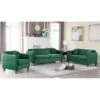 Lory Velvet Kitts Classic Chesterfield Living Room Seat-Sofa Loveseat And Chair - Green -Baxton Acme Shop f7d83480 1a28 4057 a8c3 c0a1de2eccad