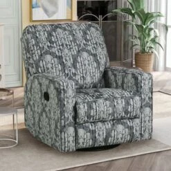 Merax Manual 360 Degree Swivel And Rocking Recliner Chair With Padded Seat - Multi