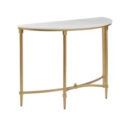 Cosette White/Gold Console Table -Baxton Acme Shop f8a6e605 c1b2 4621 8588 e65ec26cd115