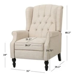 Walter Tufted Fabric Recliners (Set Of 2) By Christopher Knight Home - Charcoal + Dark Brown -Baxton Acme Shop f8ff650e 5199 437e a8c8 cfdb3d85fc3d