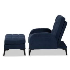 Baxton Studio Belden Modern & Contemporary Velvet Upholstered Metal Lounge Set- Navy - Navy Blue -Baxton Acme Shop f9662aec d404 4c1c a610 18088bf79d36