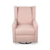 Hounker Contemporary Upholstered Swivel Recliner By Christopher Knight Home - Blush+Black -Baxton Acme Shop f970e3f3 8b69 4041 848b 329f33dabb95