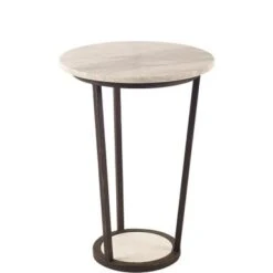 Mercana Bombola I Marble/Metal Accent Table -Baxton Acme Shop fa235fa5 e756 4cdf bce2 6a5846fd72f2