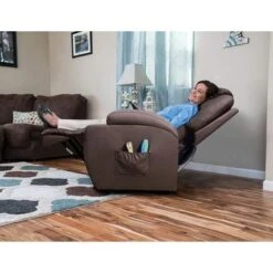 Power Lift Recliner PU Leather With Massage And Heating - Black -Baxton Acme Shop fa79ad65 6172 401c 9f3b 1a78170ebc9c