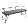 Stefani Industrial Dining/ Entryway Bench - Stefani Bench In Antique Metal/Walnut Wood -Baxton Acme Shop fa86b3b8 3372 4f16 b8ec fd50fc28cfe2