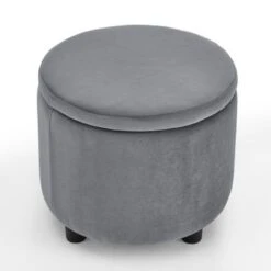 Swivel Barrel Chair With Storage Ottoman - Grey 36 Swivel Barrel Chair With Storage Ottoman - Grey -Baxton Acme Shop fb5fe8c0 7497 433a 9479 6f3bcc29169f