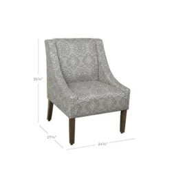 HomePop Swoop Accent Chair In Tonal Gray - Grey -Baxton Acme Shop fc0d5be8 a658 4333 bc5e 6ff401df8752