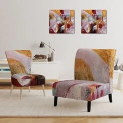 Designart "Abstract Watercolor With Red And Yellow" Upholstered Contemporary Accent Chair - Arm Chair - Arm Chair -Baxton Acme Shop fc78adb6 a29e 47b6 bf34 f86ac43ab7e9