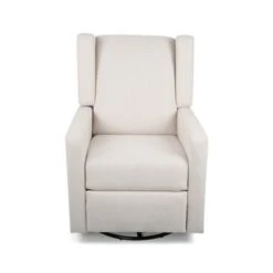 Hounker Contemporary Upholstered Swivel Recliner By Christopher Knight Home - Charcoal+Black -Baxton Acme Shop fca370ea aaca 4523 8c11 fdc8118e3ee7