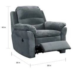Copper Grove Dark Grey Polyester Power Recliner - Grey -Baxton Acme Shop fd64c8d7 7d67 45e4 a124 a8e92589daf4