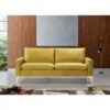 Shumpert 76.8'' Velvet Square Arm Sofa - Yellow -Baxton Acme Shop fda6ea77 601d 46c6 b9c9 fecba9cca492