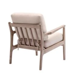 24.4" Wide Wood Frame Accent Armchair For Living Room - Tan -Baxton Acme Shop fe3a9d6c f83b 4881 bc8b e0e516d385e1