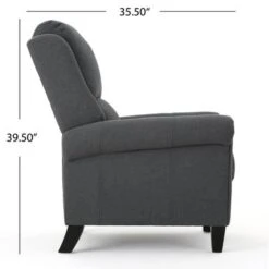 Haddan Fabric Recliner Club Chair By Christopher Knight Home - Charcoal -Baxton Acme Shop fe42b273 90e4 4b0f 9eda b63ecde21226